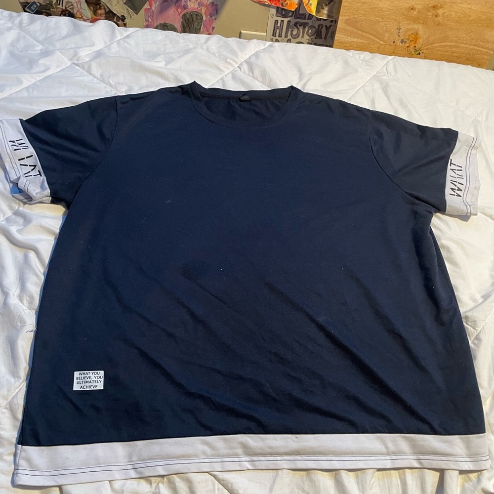 NFINITY Blue Short Sleeve Tee Classic Crew Neck